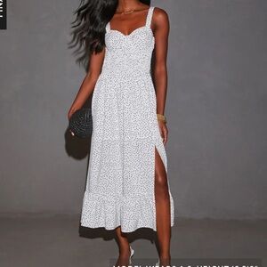 NWT Vici Anamaria Poka Dot Corset Midi Medium